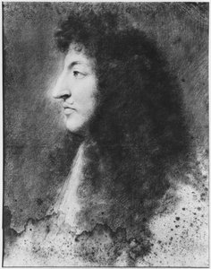 Portrait of Louis XIV, young, in profile to the left by Charles Le Brun